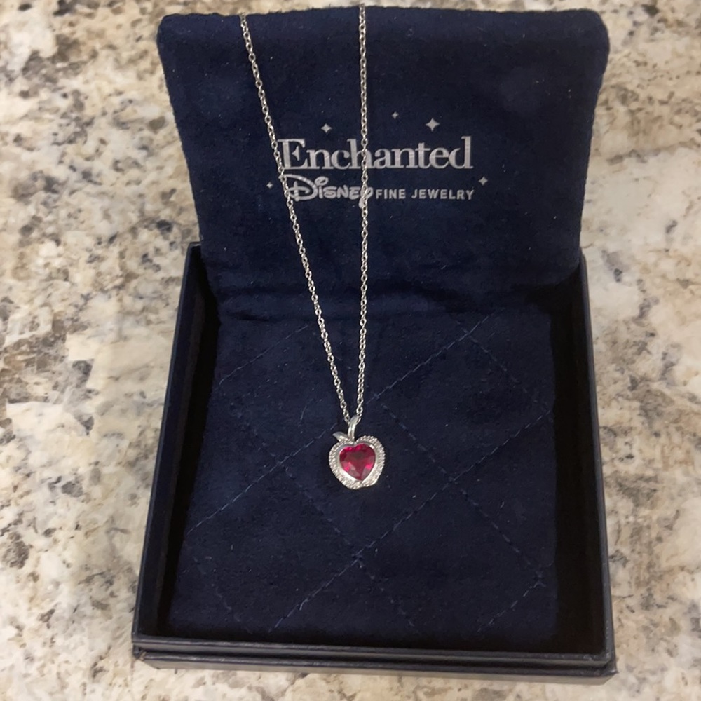 Enchanted Disney fine jewelry ruby diamond pendant✨✨❤️